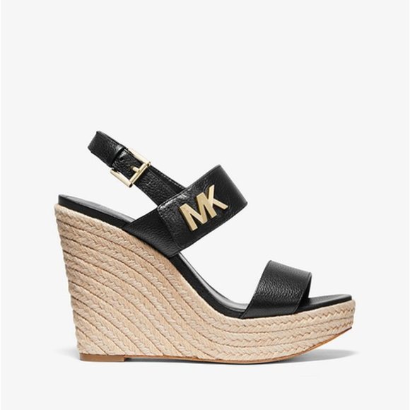MICHAEL Michael Kors Shoes - Deanna Leather And Jute Wedge